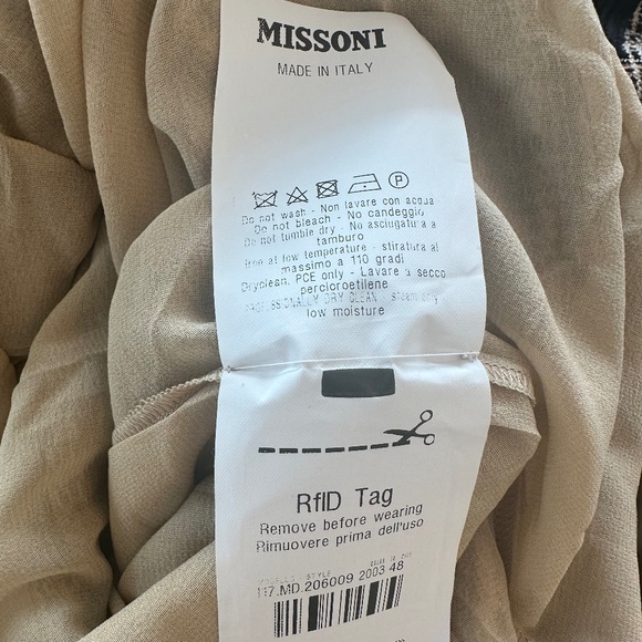 Missoni Knit Short-Sleeve Dress with Zip-Up Wide Neck Collar. Size US 12 (IT 48) - Picture 9 of 12